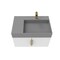 Castello Usa Amazon 30-inch White Right Vanity Set with Gray Top and Gold Handles CB-MC-30W-GLD-2056R-GR - alternate 6